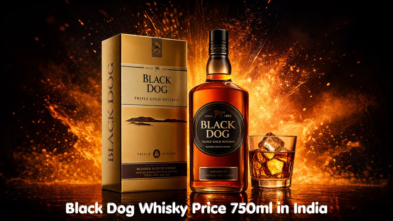 Black Dog Whisky Price 750ml in India (2026) – Variants, Cost & Buying Guide