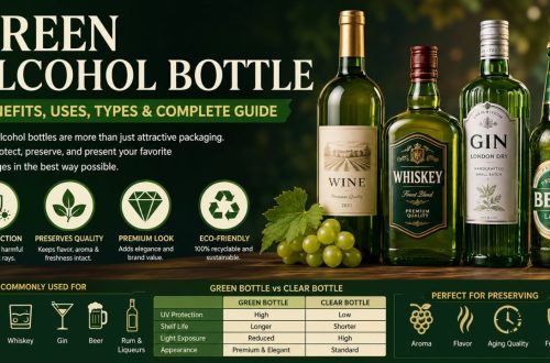 Green Alcohol Bottle